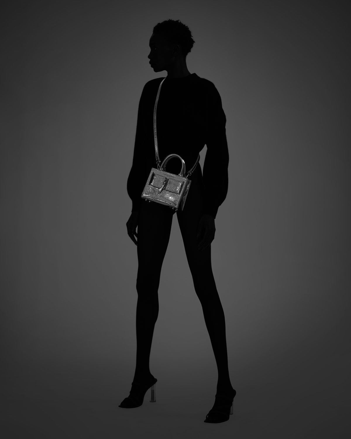 Brandon Blackwood New York - Kuei Bag - Silver Cracked Leather