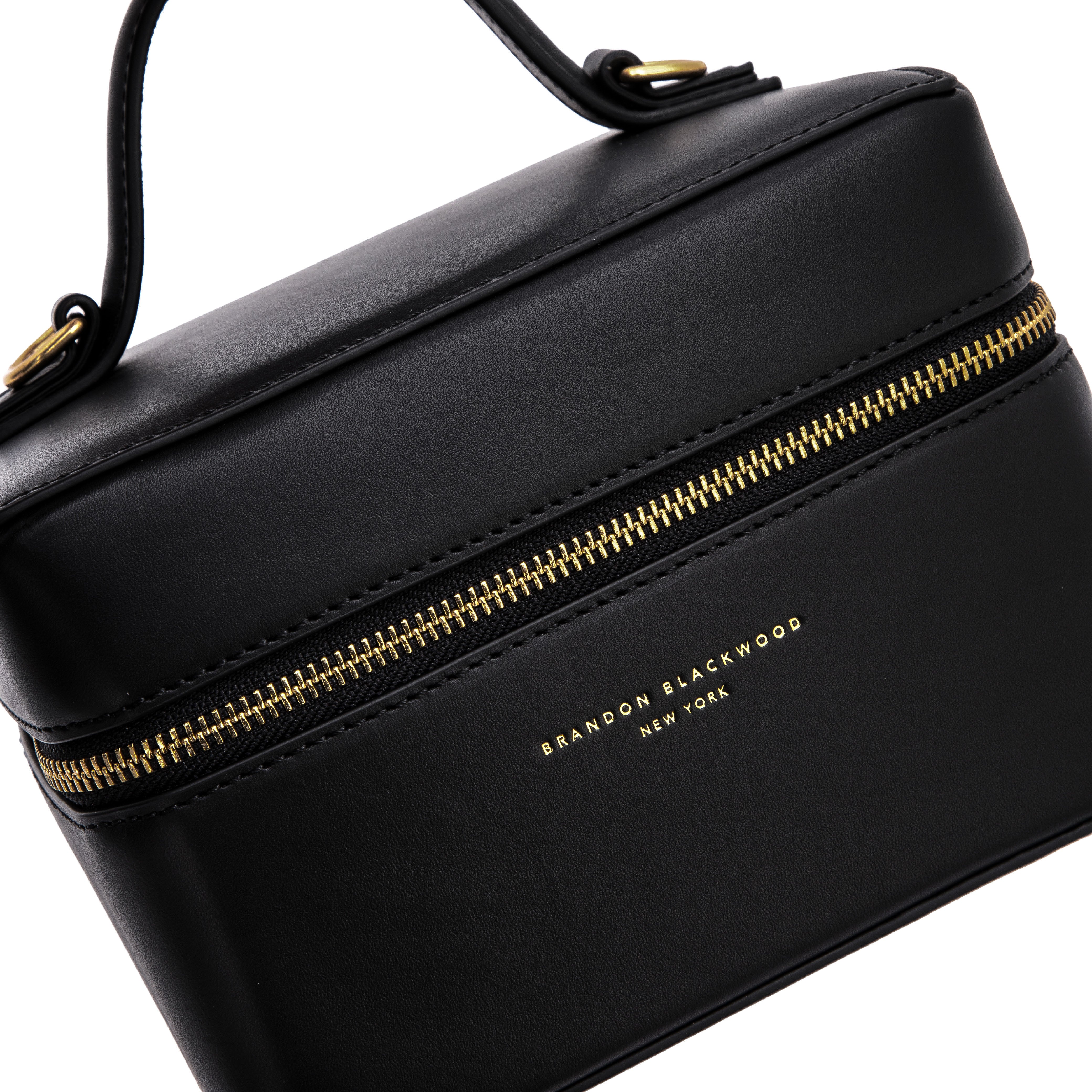 Brandon Blackwood New York - Make Up Bag - Black Oil Leather