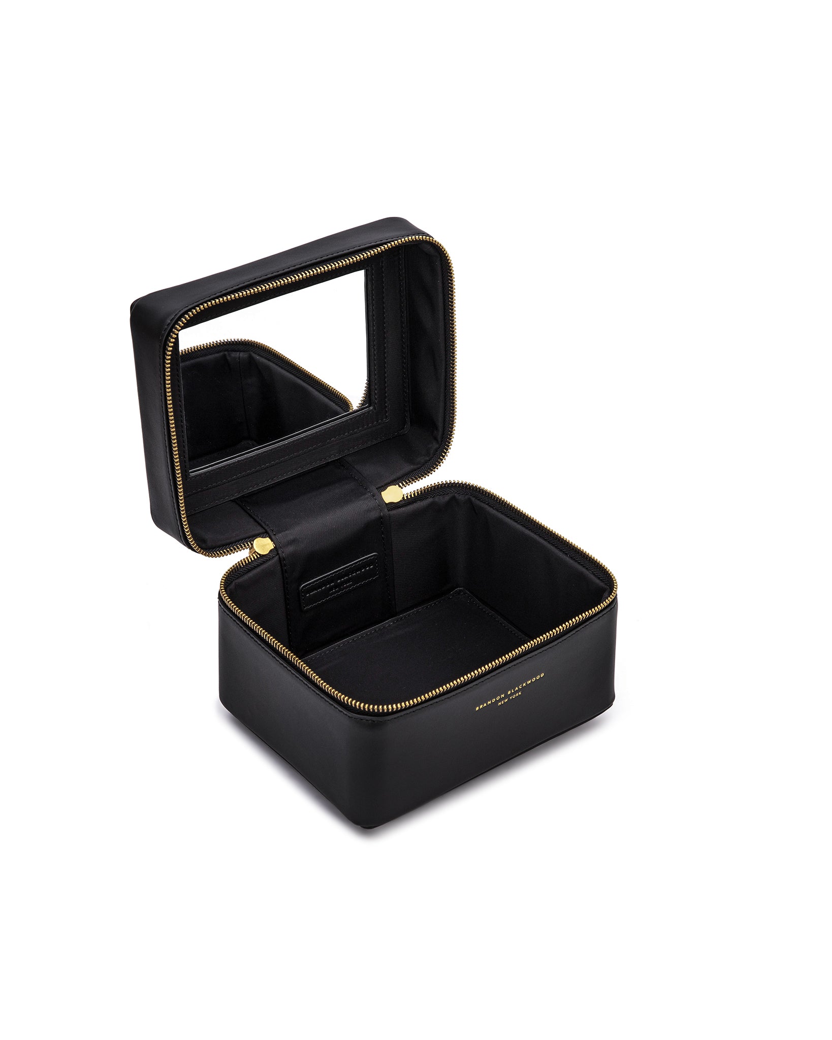 Brandon Blackwood New York - Make Up Bag - Black Oil Leather