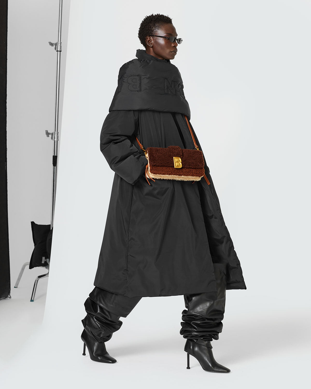 Brandon Blackwood New York - Nia Bag - Multi Brown Shearling