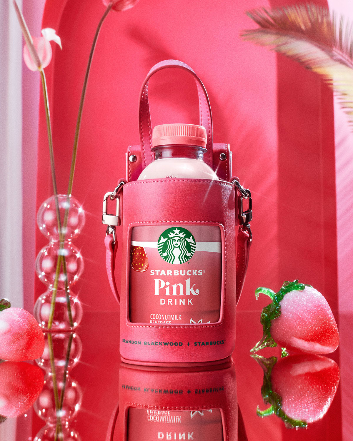 Brandon Blackwood New York - SIP & SLING BAG + STARBUCKS® PINK DRINK - Pink