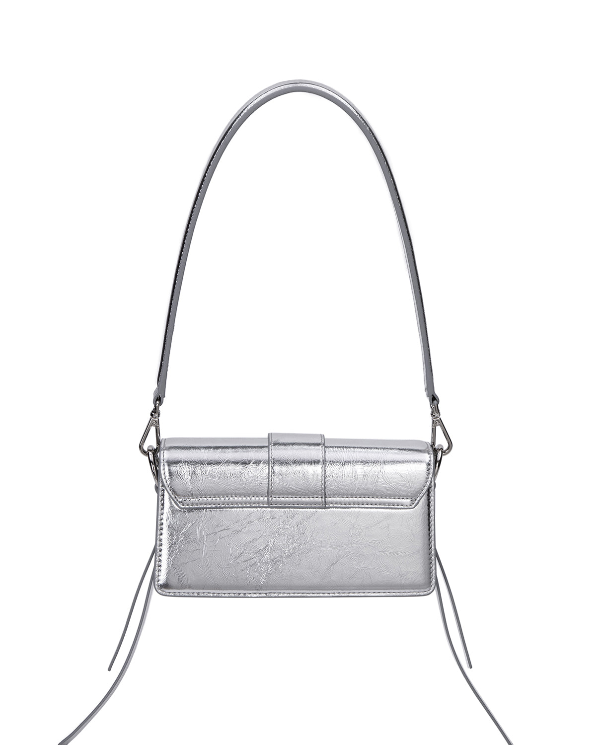Brandon Blackwood New York - Medium Nia Bag - Metallic Silver Leather