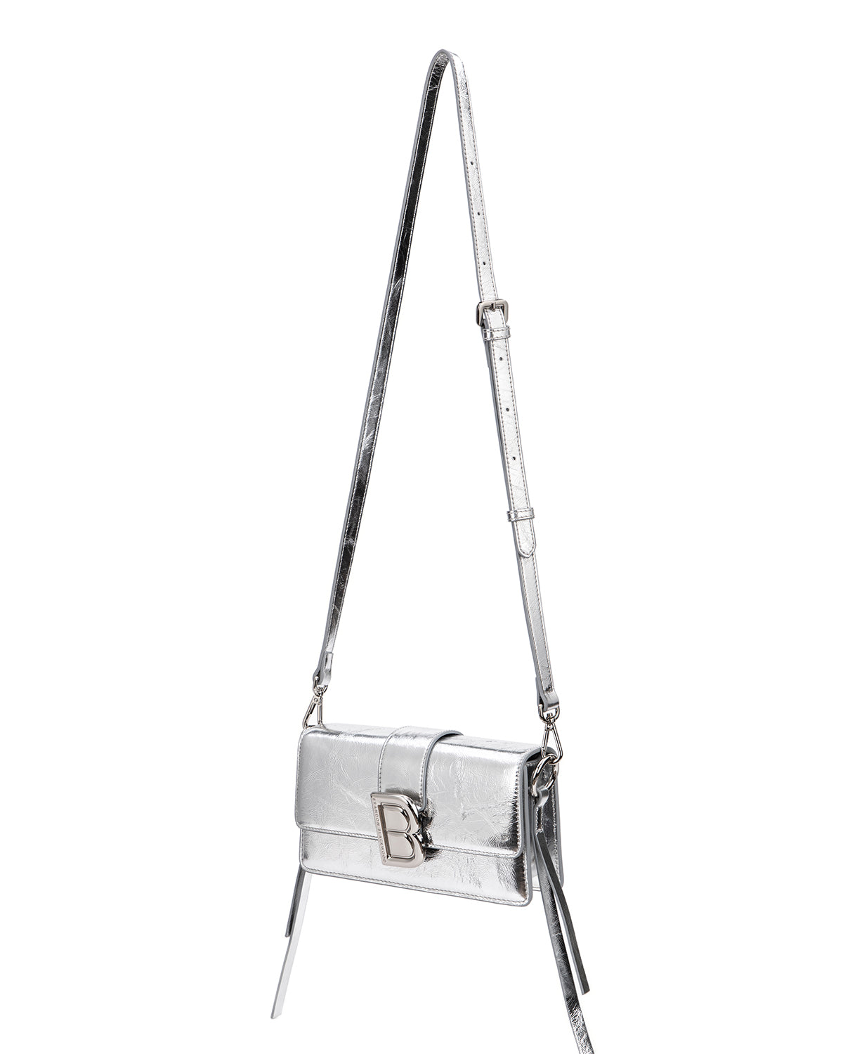Brandon Blackwood New York - Medium Nia Bag - Metallic Silver Leather
