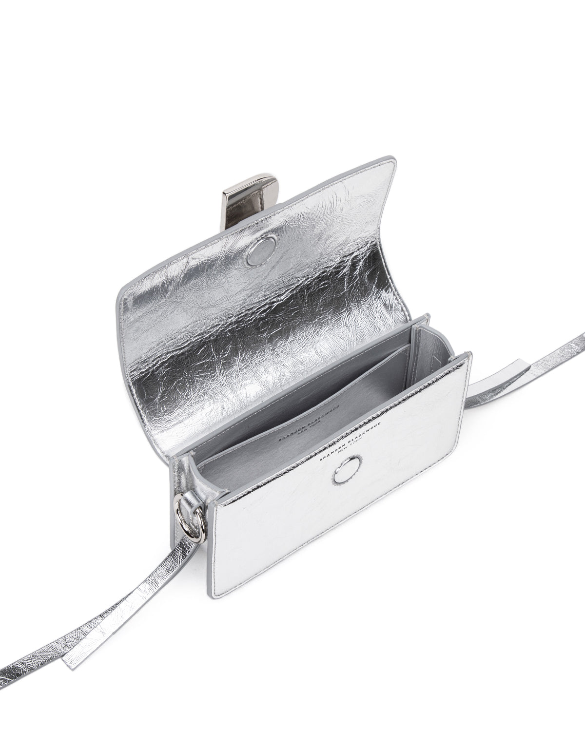 Brandon Blackwood New York - Medium Nia Bag - Metallic Silver Leather