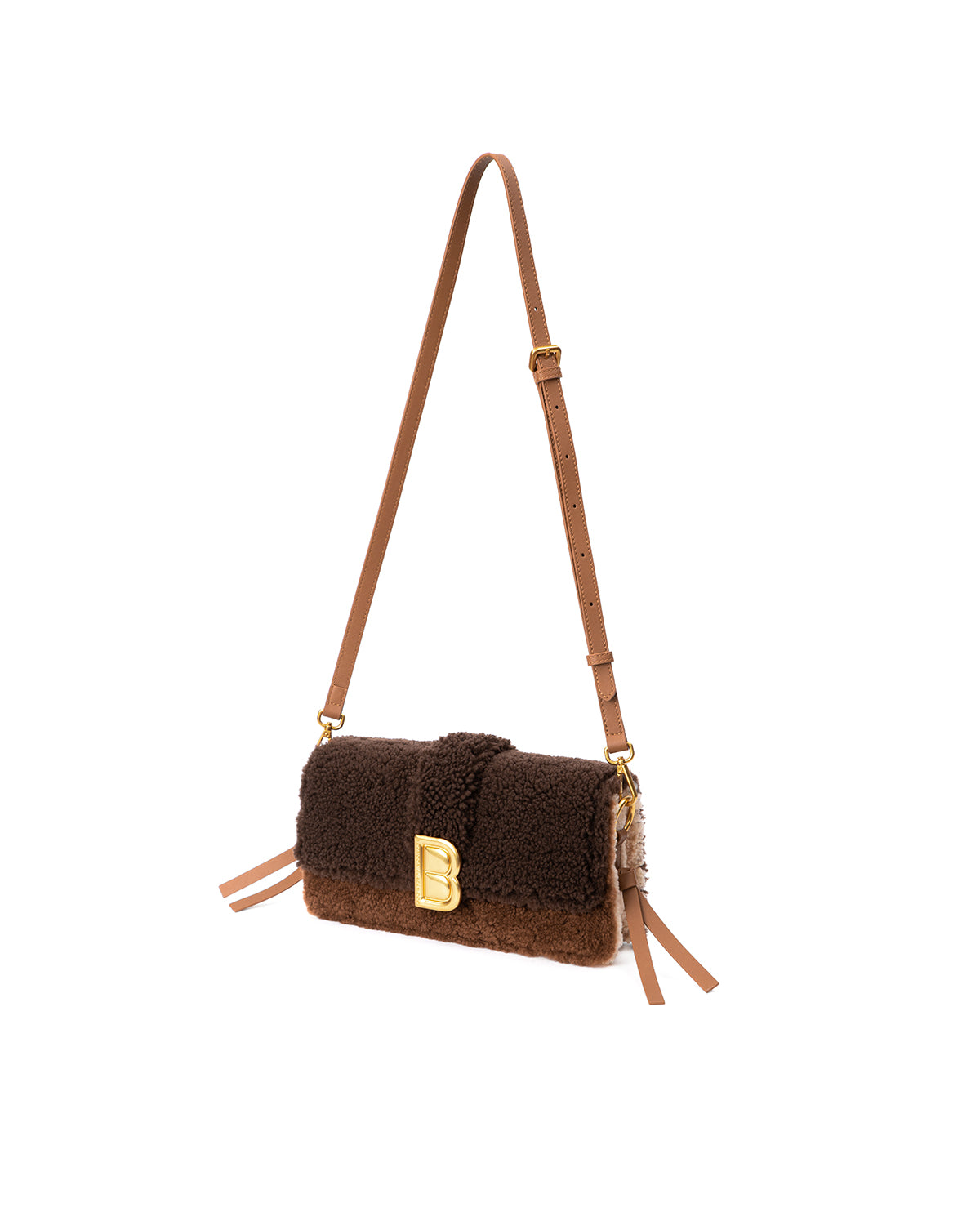 Brandon Blackwood New York - Nia Bag - Multi Brown Shearling