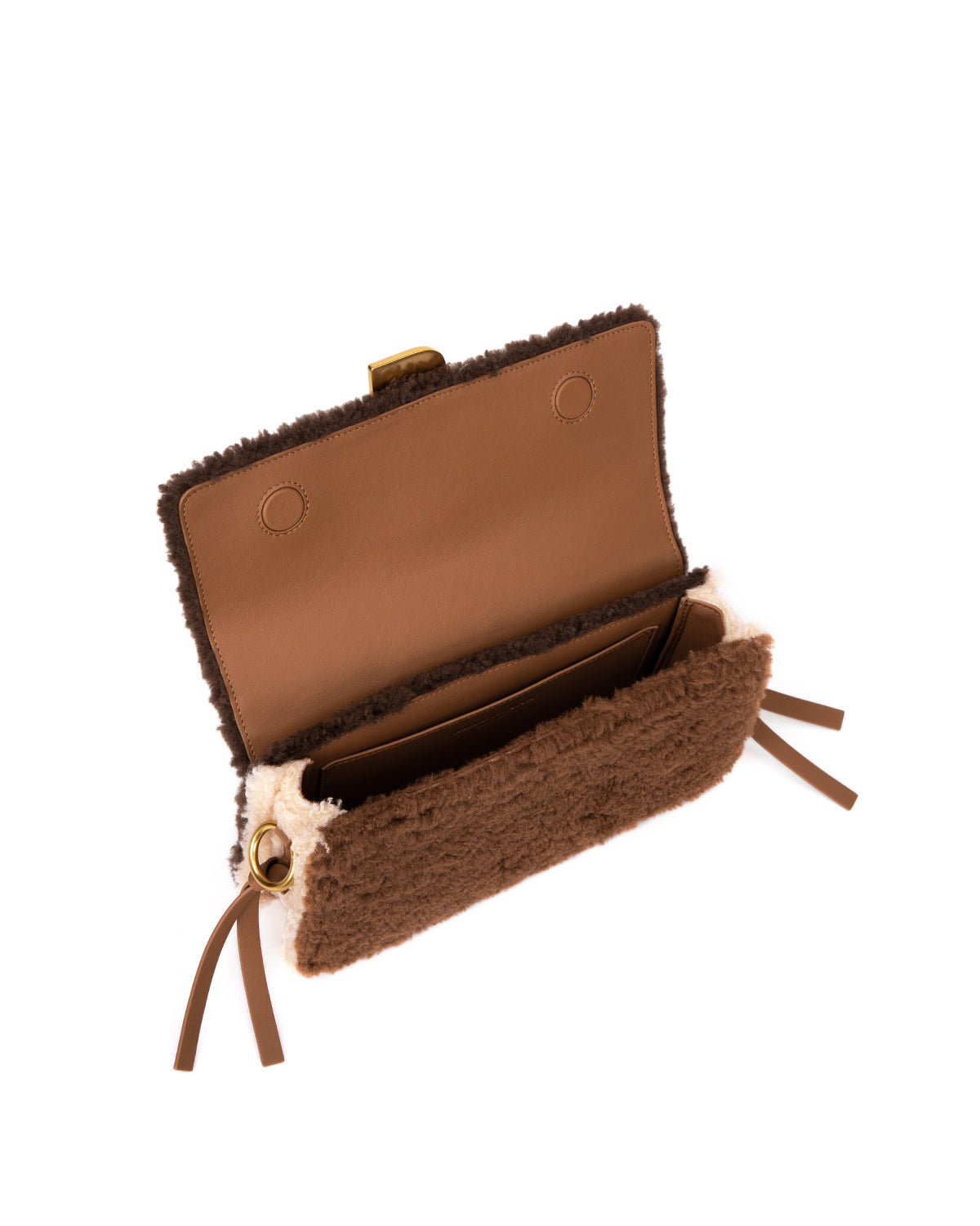 Brandon Blackwood New York - Nia Bag - Multi Brown Shearling