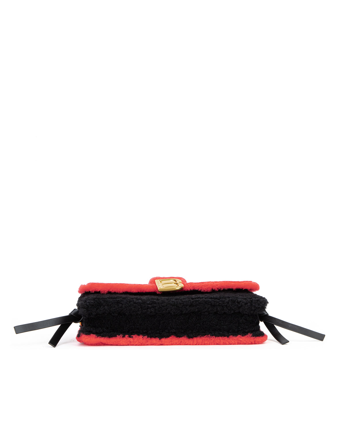 Brandon Blackwood New York - Nia Bag - Black/Red Shearling