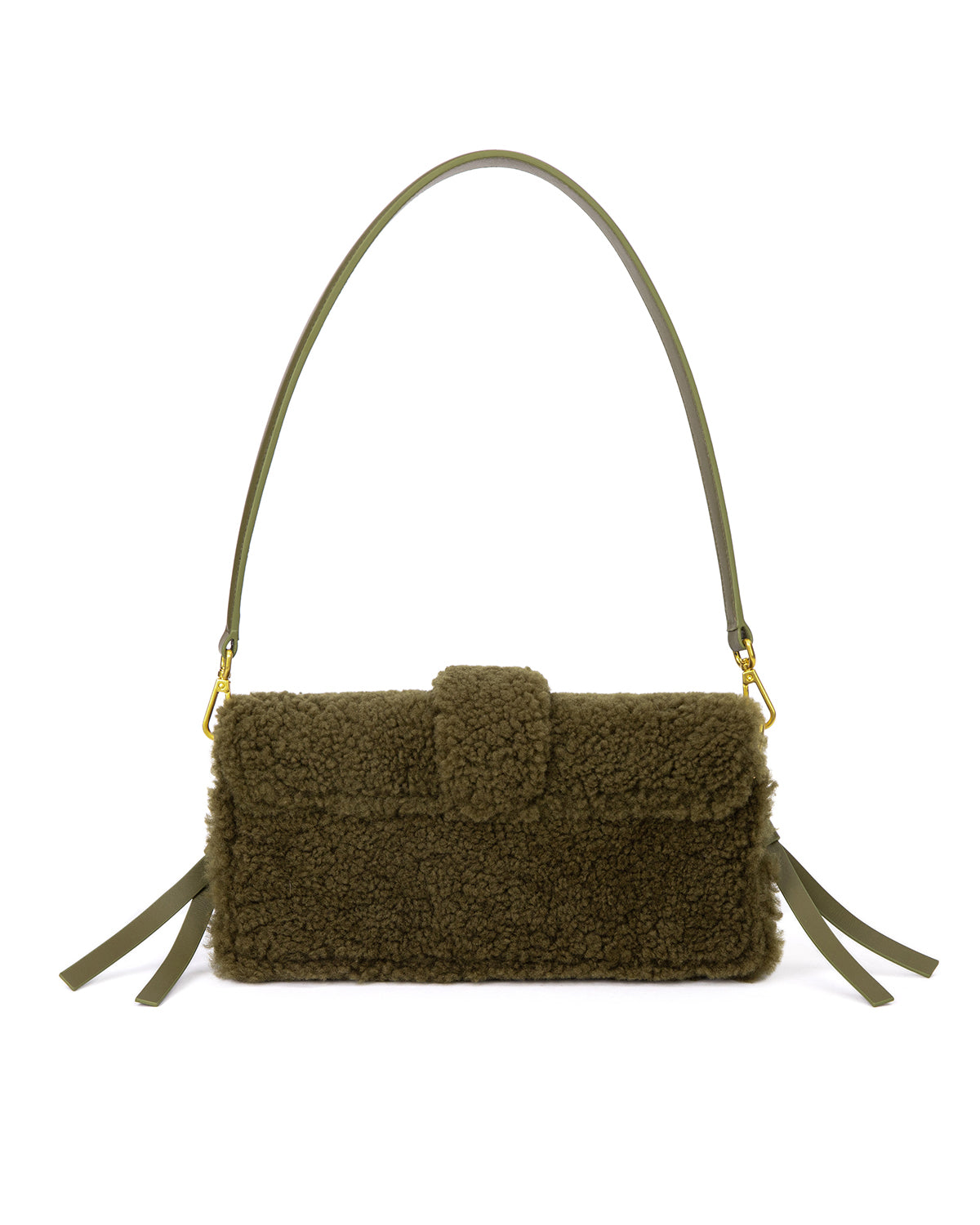 Brandon Blackwood New York - Nia Bag - Green Shearling