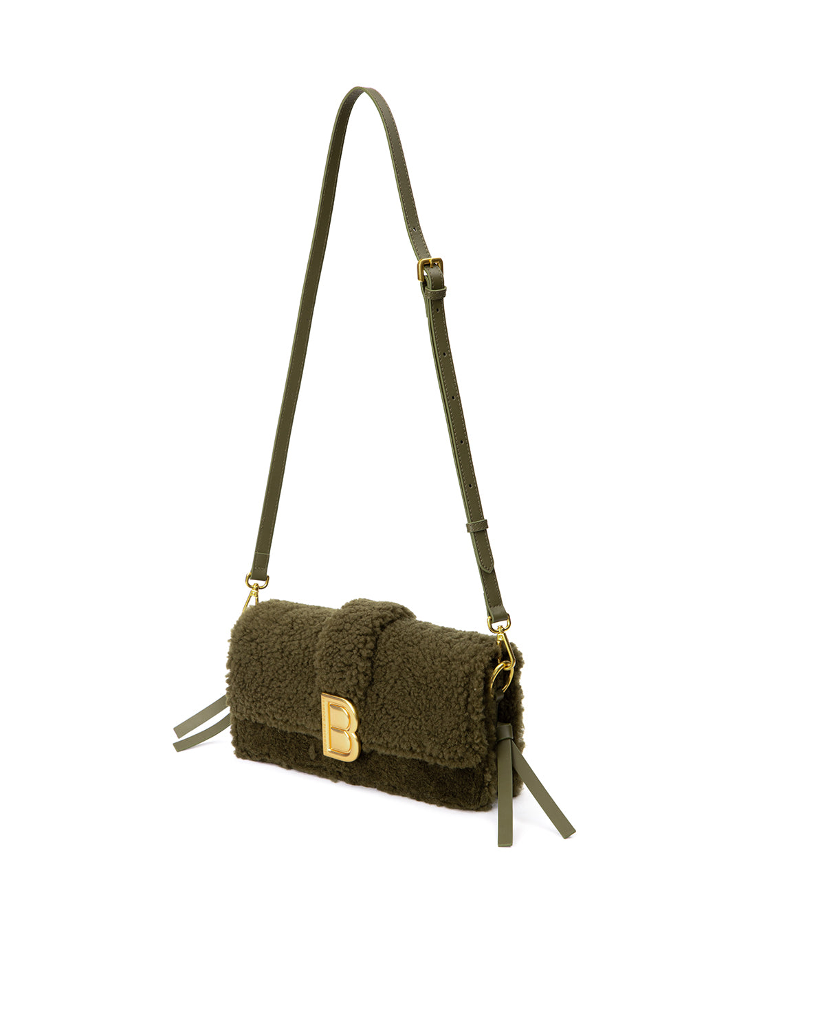 Brandon Blackwood New York - Nia Bag - Green Shearling