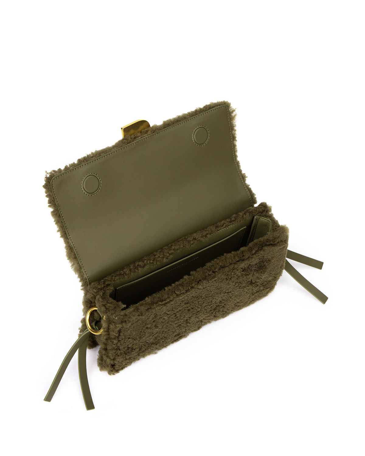 Brandon Blackwood New York - Nia Bag - Green Shearling
