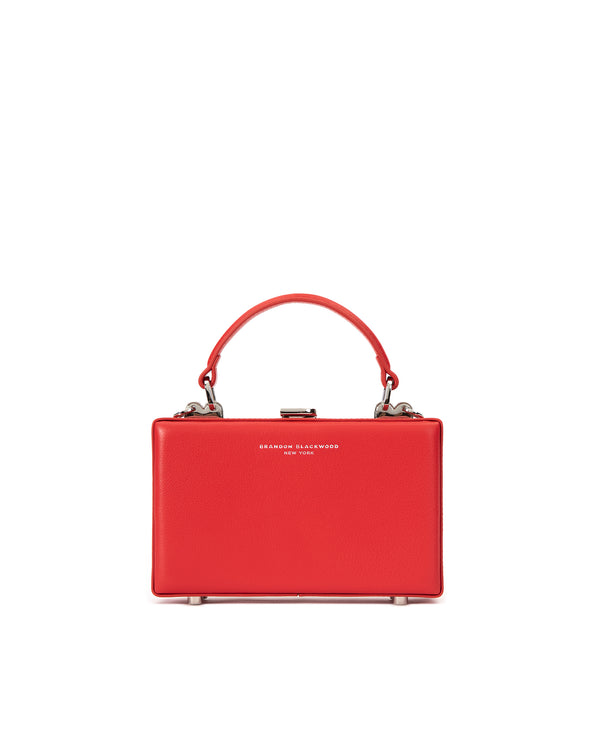 Bright Red Leather w/ Silver Hardware