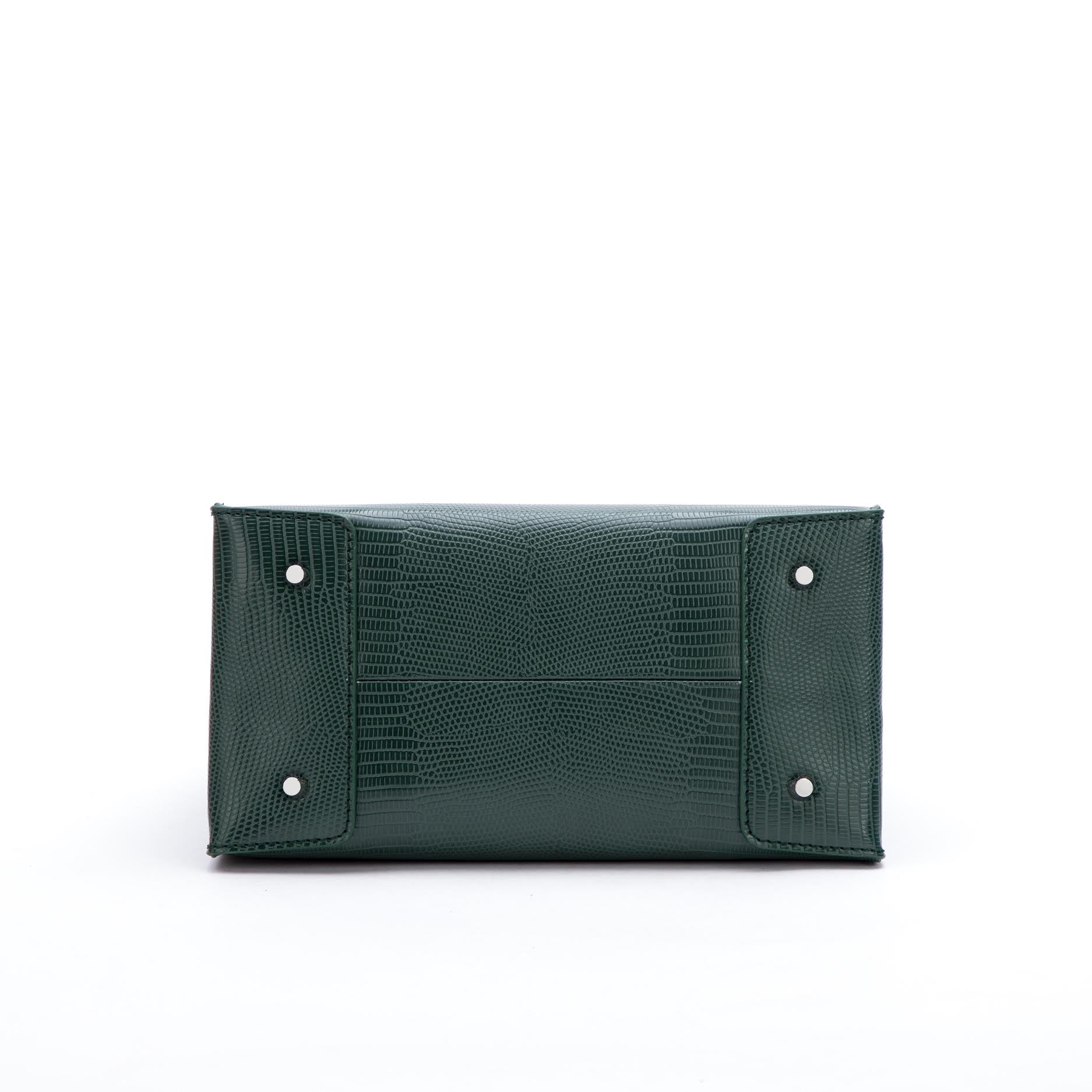 Brandon Blackwood New York - Medium Kuei | Forest Green Lizard Embossed Vegan Leather