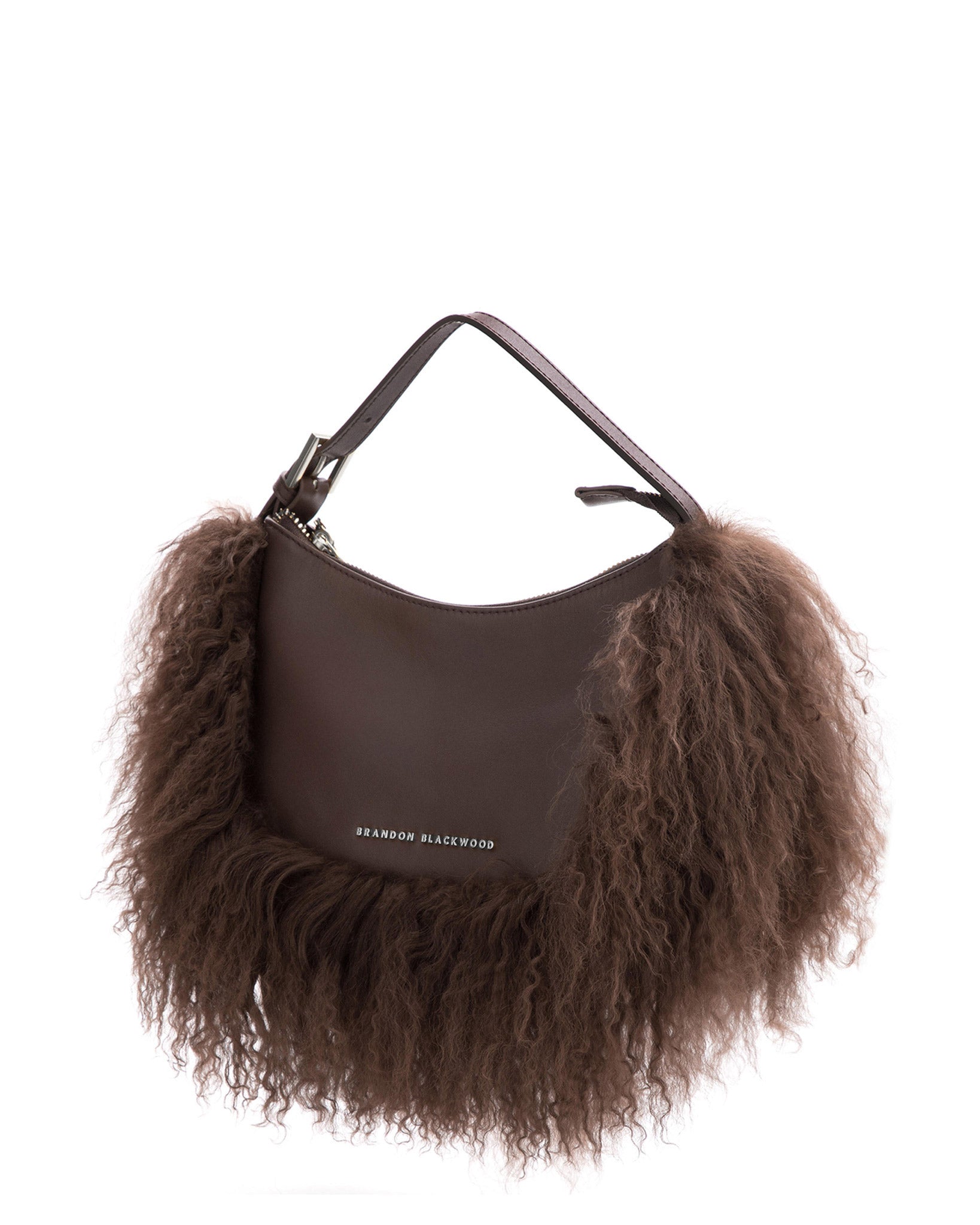 Brandon Blackwood New York - Cortni Bag - Brown Leather w/ Brown Wool