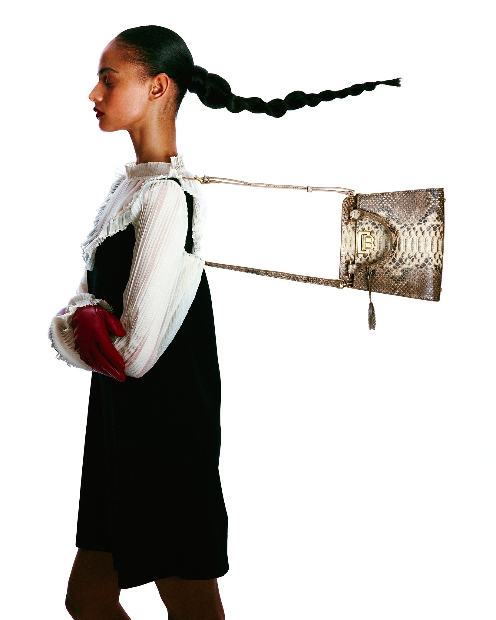 Brandon Blackwood New York - Jasmine Bag - Beige Snakeskin