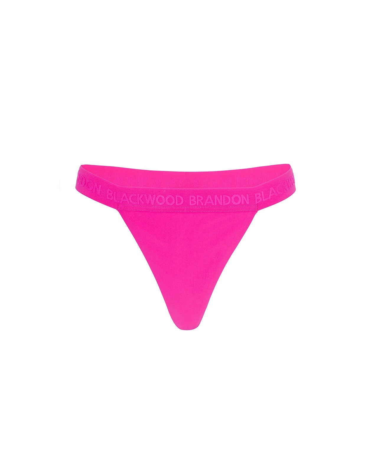 Brandon Blackwood New York - Logo Swim Thong - Hot Pink