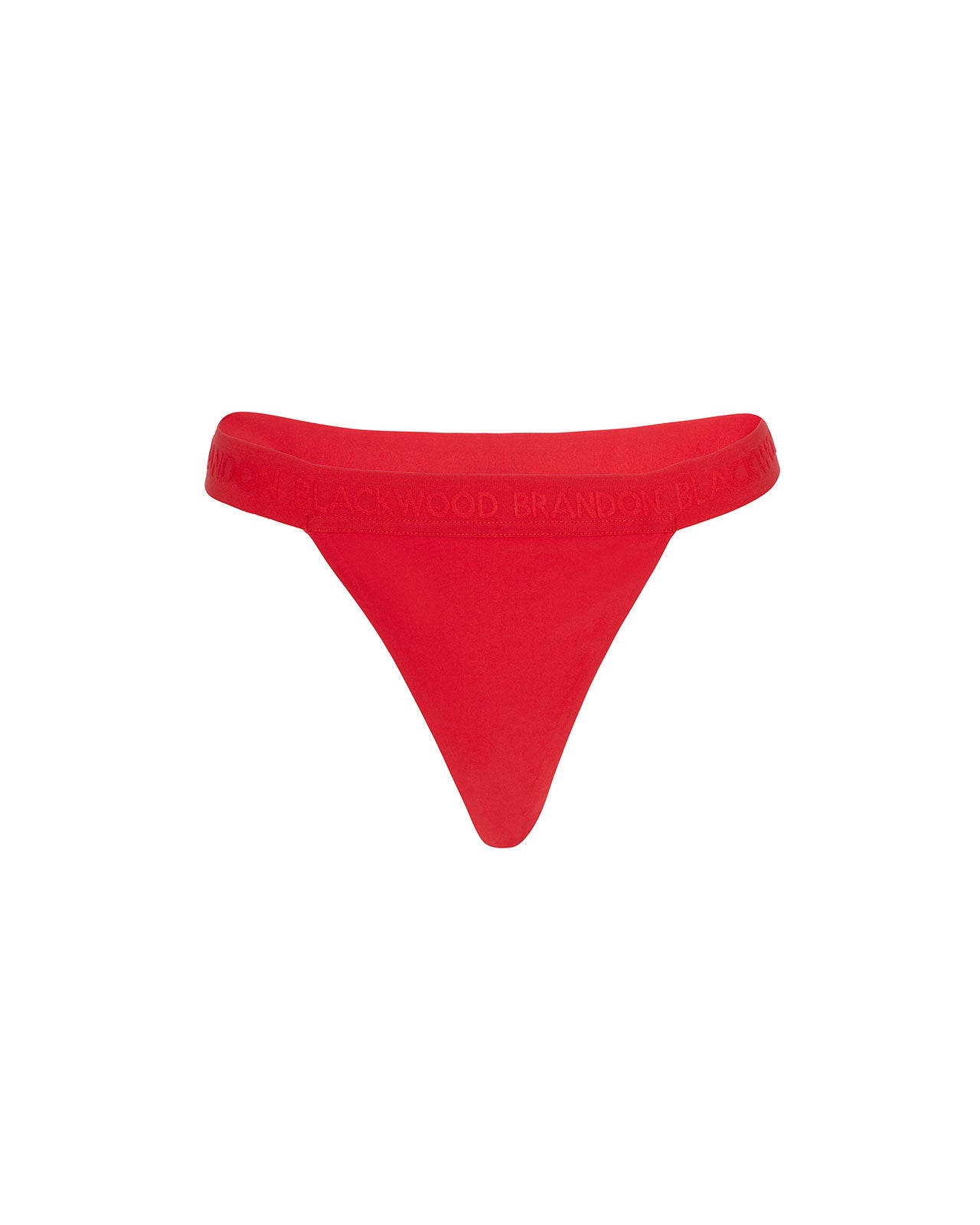 Brandon Blackwood New York - Logo Swim Thong - Red