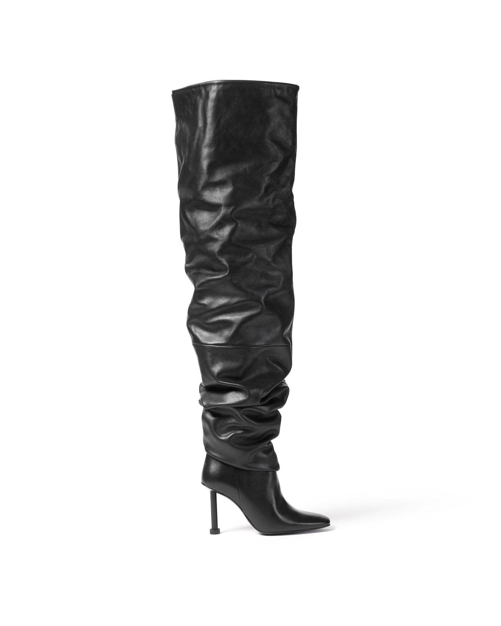 Brandon Blackwood New York - Blair Thigh High Boot - Black Leather