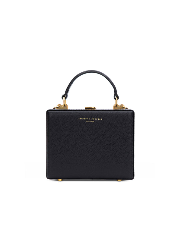 Midnight Black Leather w/ Brass Hardware