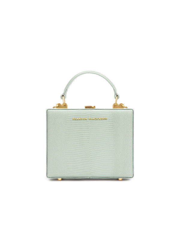 Green Lizard Embossed Leather