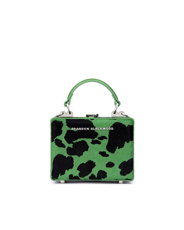 Black & Green Cow Print Ponyhair