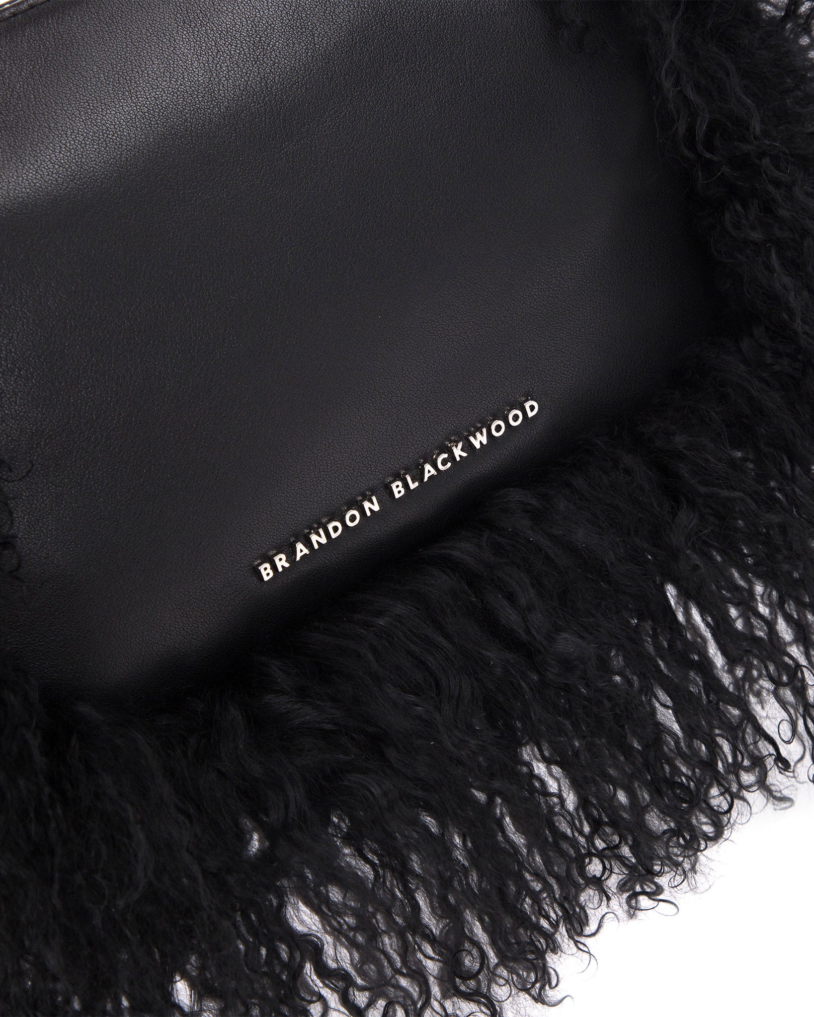Brandon Blackwood New York - Cortni Bag - Black Leather w/ Black Wool