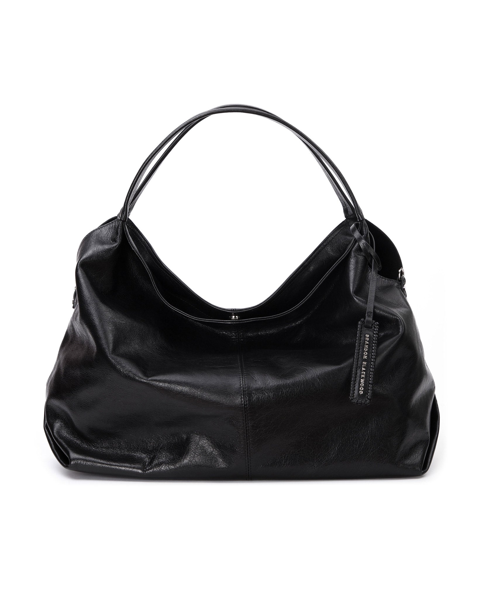 Furla Liz Leather Hobo Bag in Black