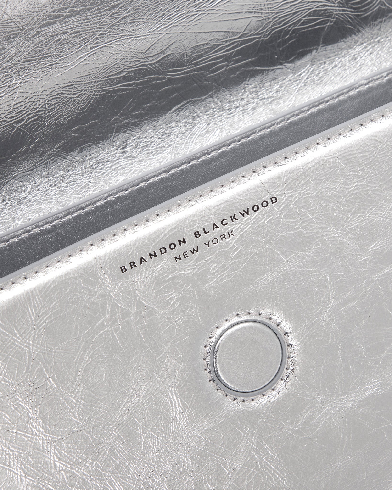 Brandon Blackwood New York - Nia Bag - Silver Cracked Leather