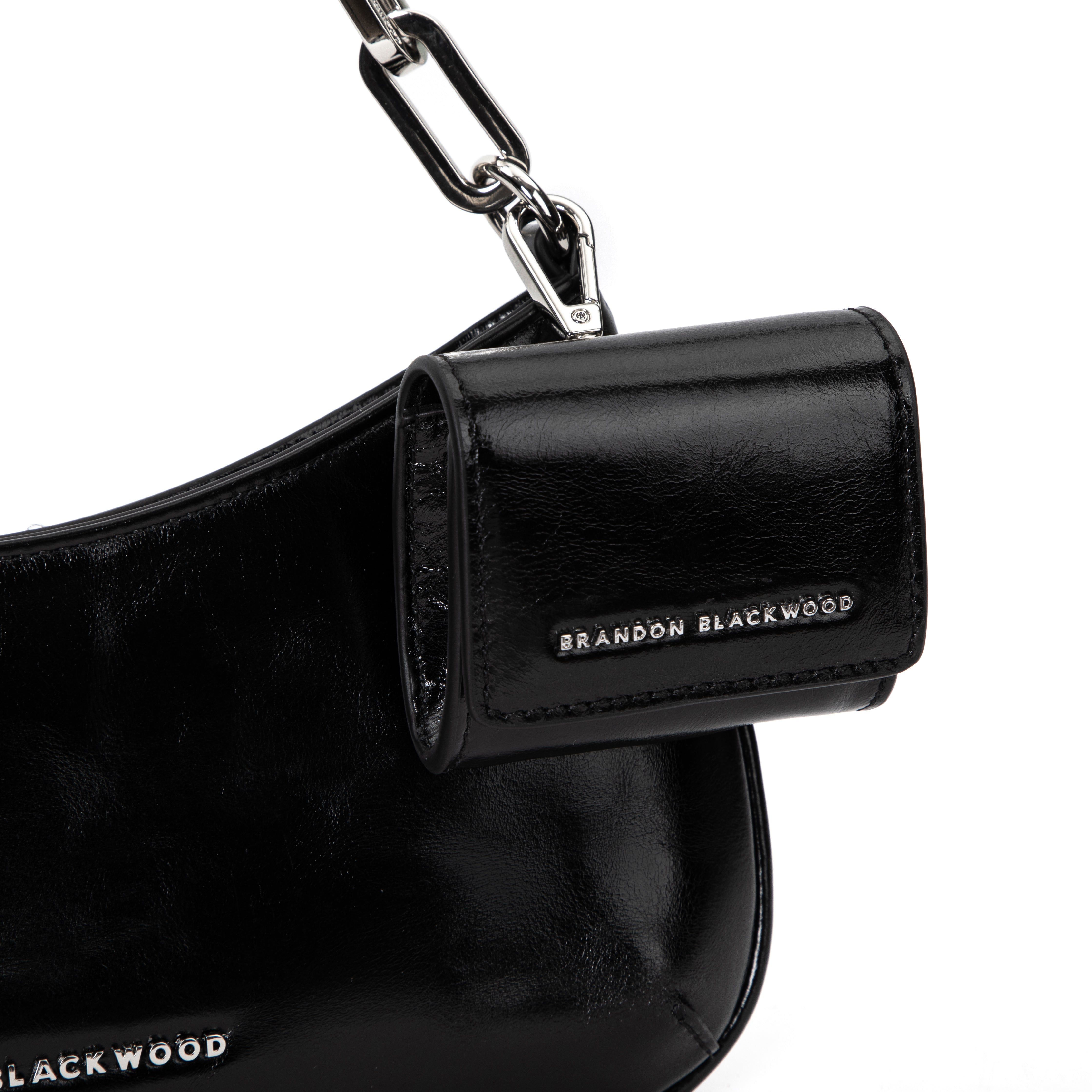 Brandon Blackwood New York - Jacqueline Bag - Black Oil Leather w/ Silver Hardware