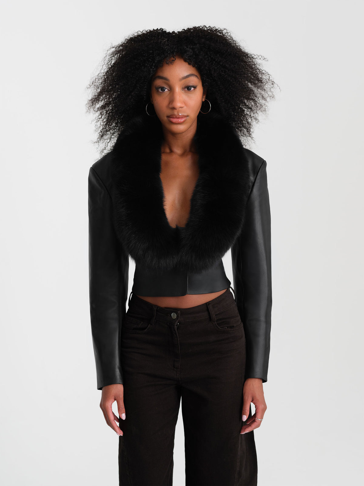 Fox Fur Collar Jacket