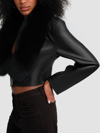 Fox Fur Collar Jacket thumbnail 4