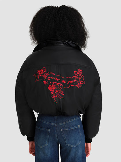 Leather Puffer Jacket thumbnail 4