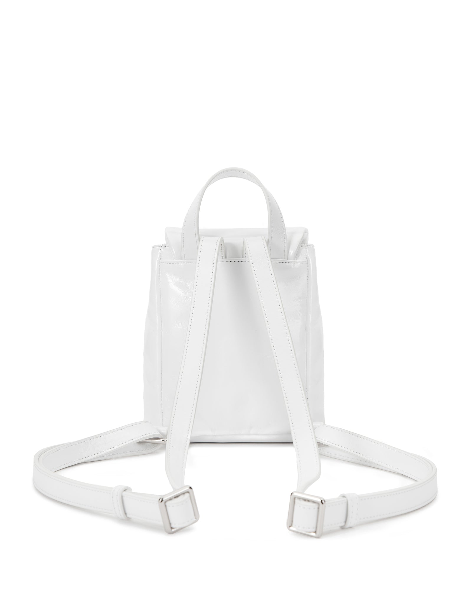 all white leather backpack Avi Backpack