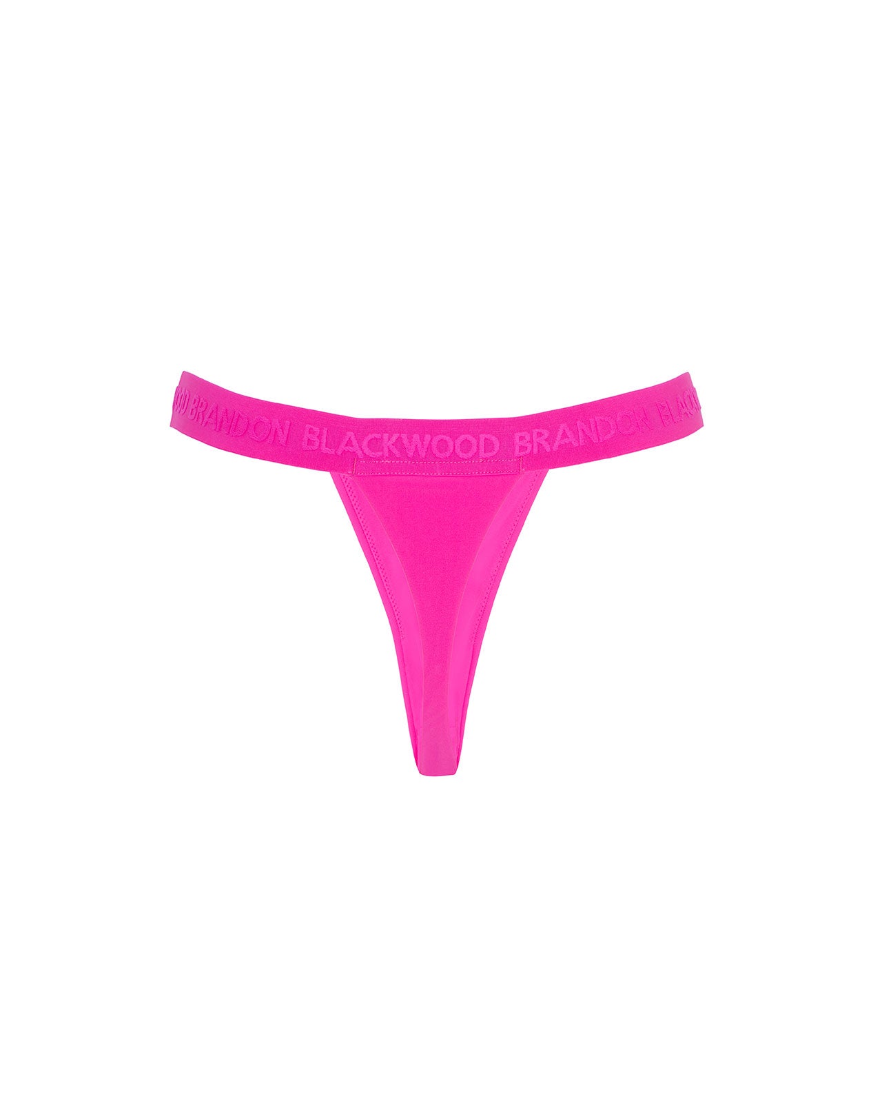 Brandon Blackwood New York - Logo Swim Thong - Hot Pink