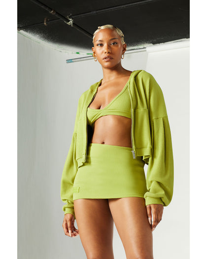 Ribbed Mid Rise Skirt thumbnail 4