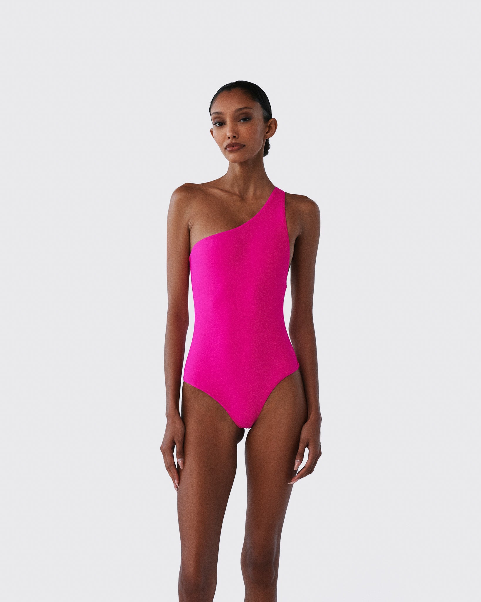 Brandon Blackwood New York - Bamboo B Hoop One-Piece Swimsuit - Hot Pink
