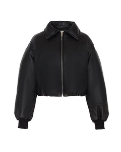 Leather Puffer Jacket