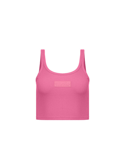 トップス Lindsay logo tops pink Logo Crop Tank Top – Brandon Blackwood New York