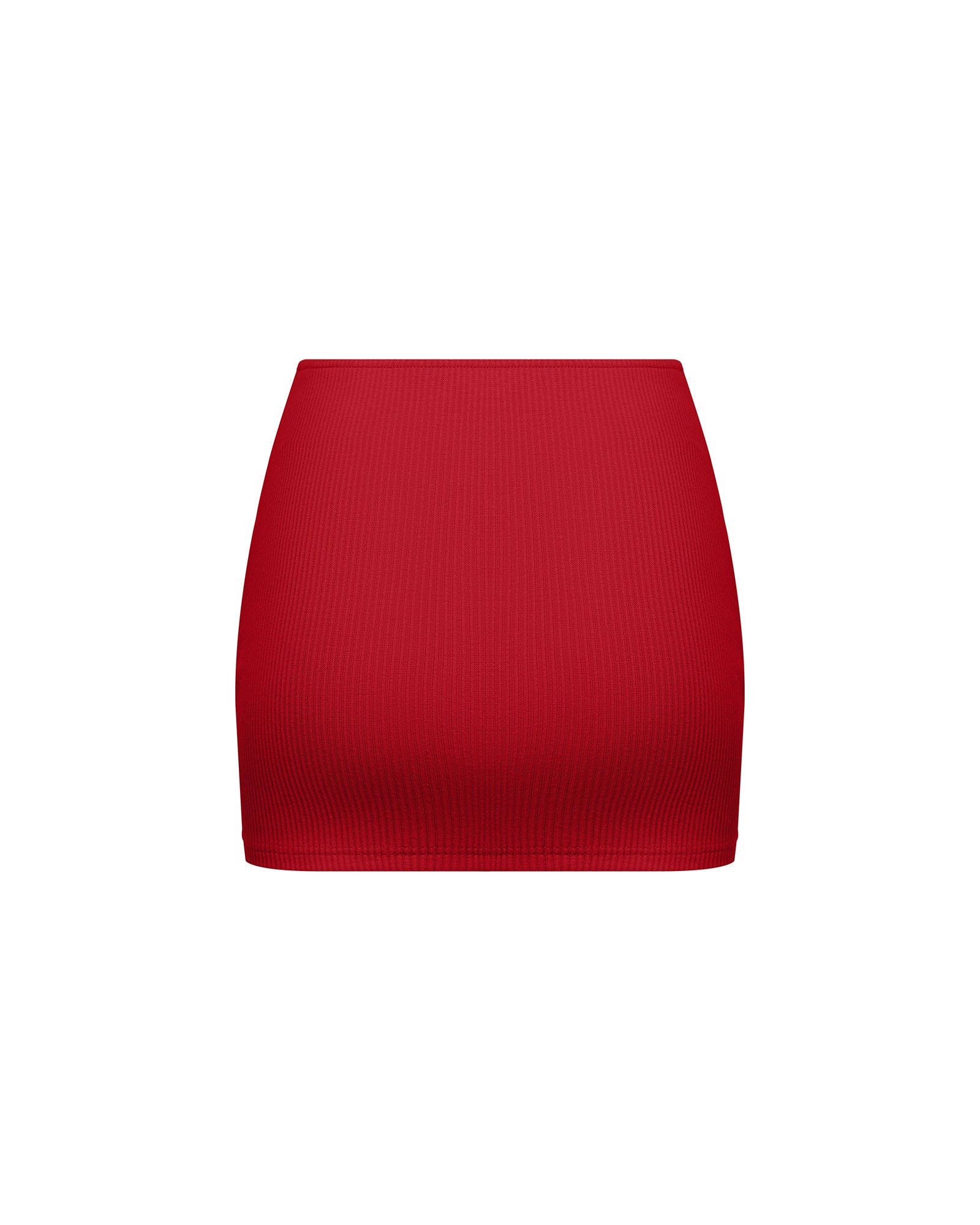 Ribbed Mid Rise Skirt