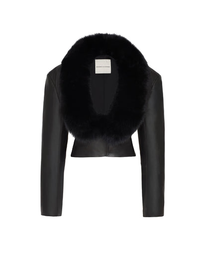 Fox Fur Collar Jacket thumbnail 1