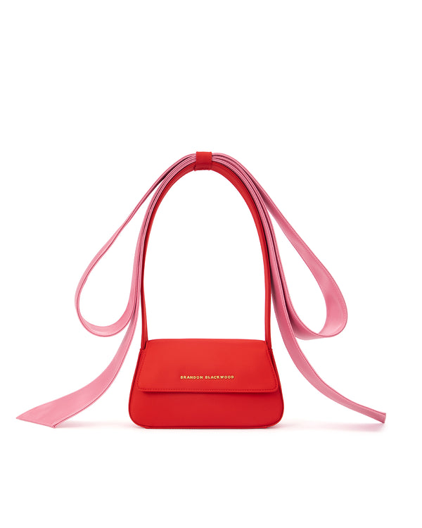 Dusty Tea Rose and Red Nylon
