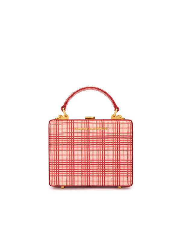 Plaid Printed Leather