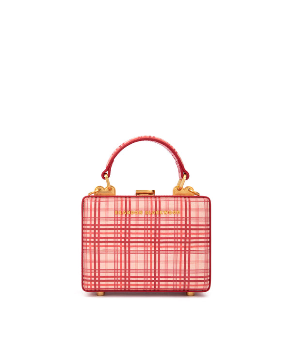 Plaid Printed Leather