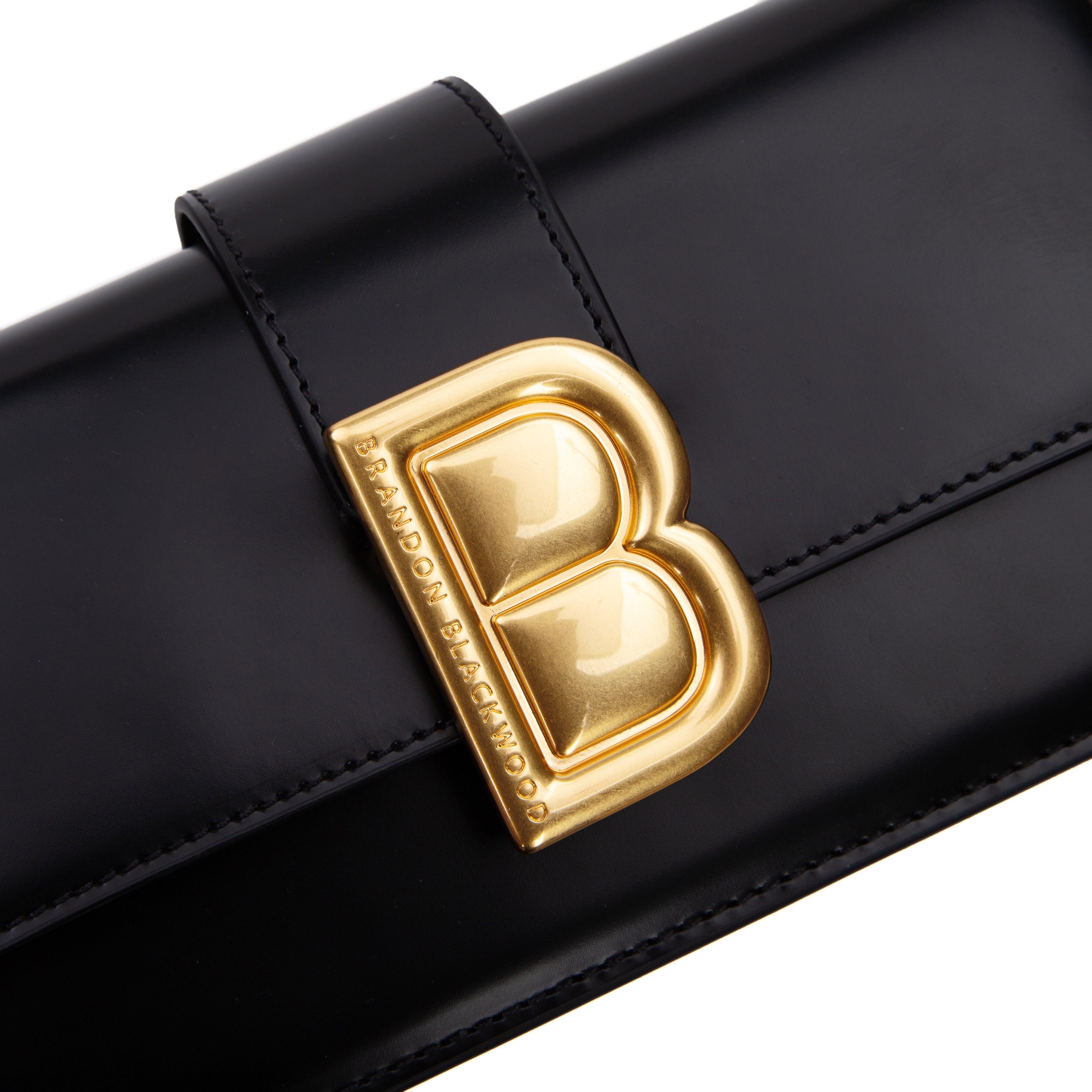 Brandon Blackwood New York - Medium Nia Bag - Black Hard Leather