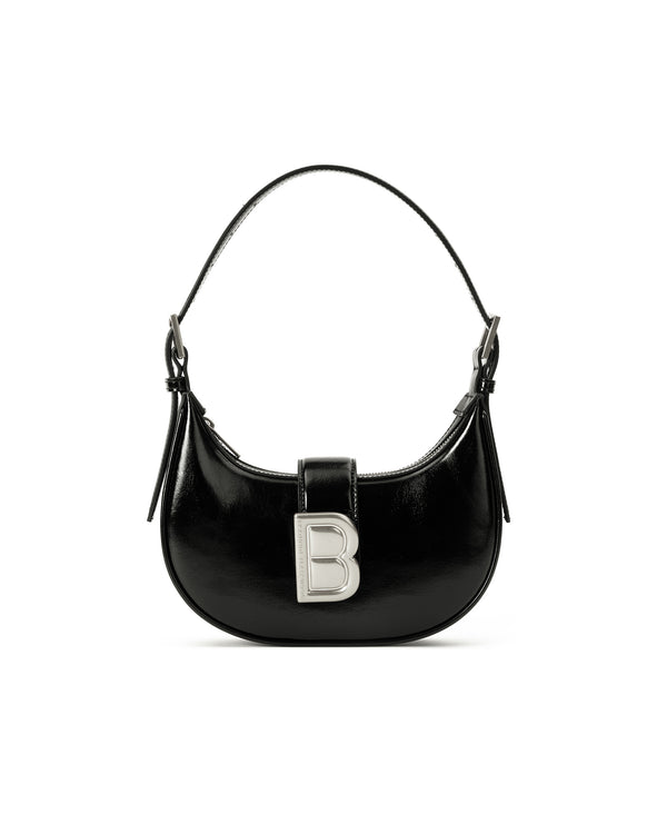 Black Oiled Leather w/ Silver Hardware