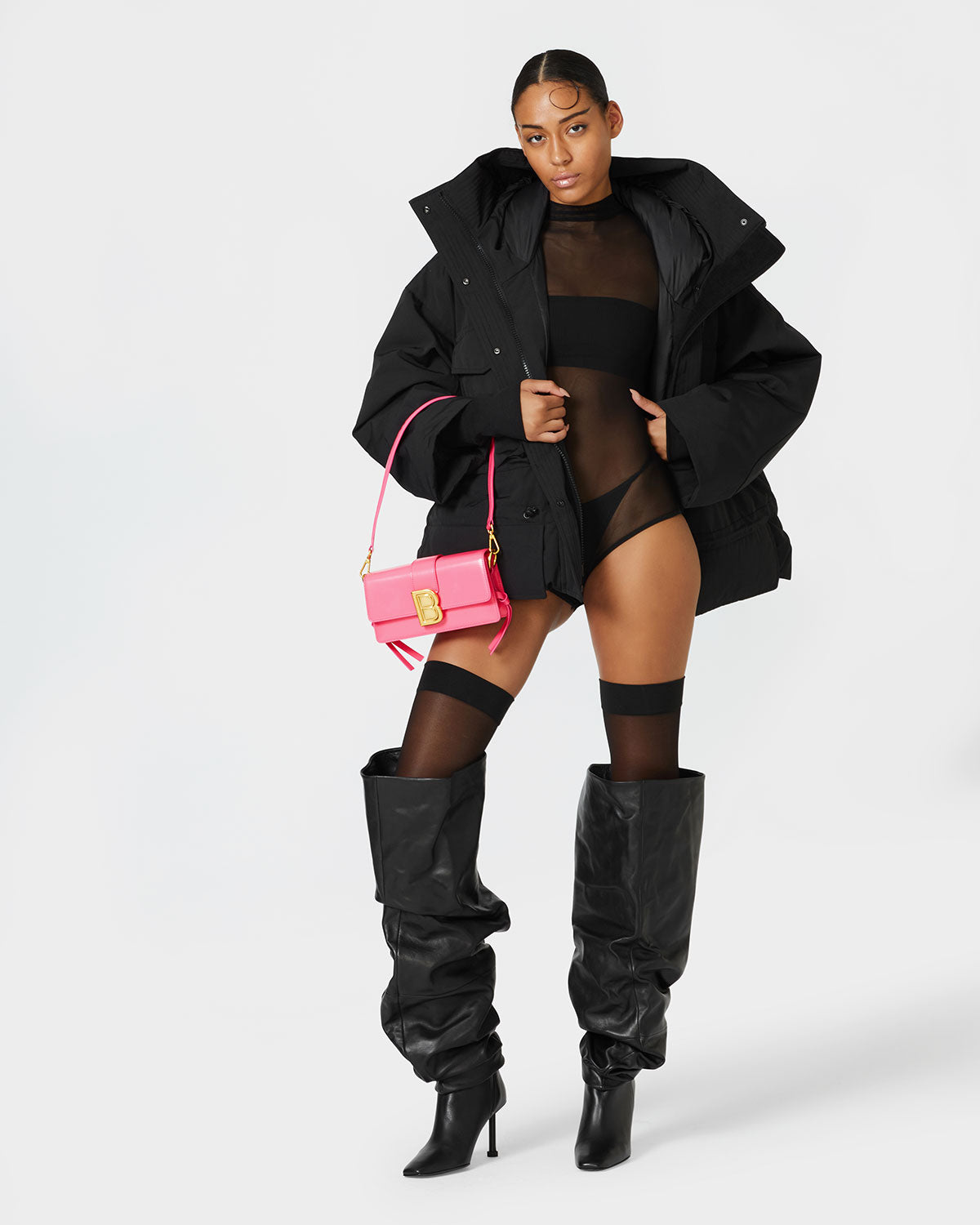 Brandon Blackwood New York - Medium Nia Bag - Pink/Hard Leather