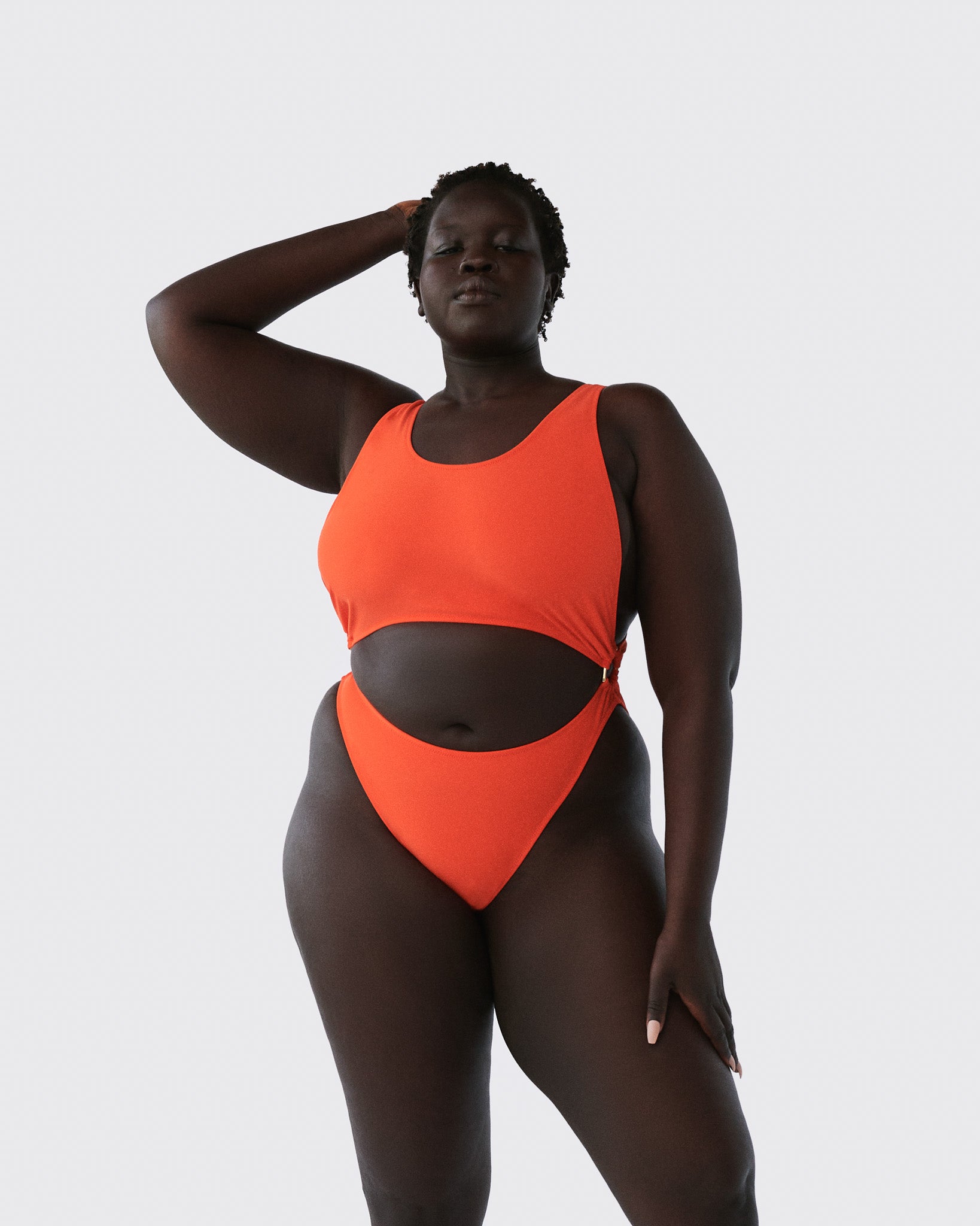Brandon Blackwood New York - Cutout One-Piece Swimsuit - Orange
