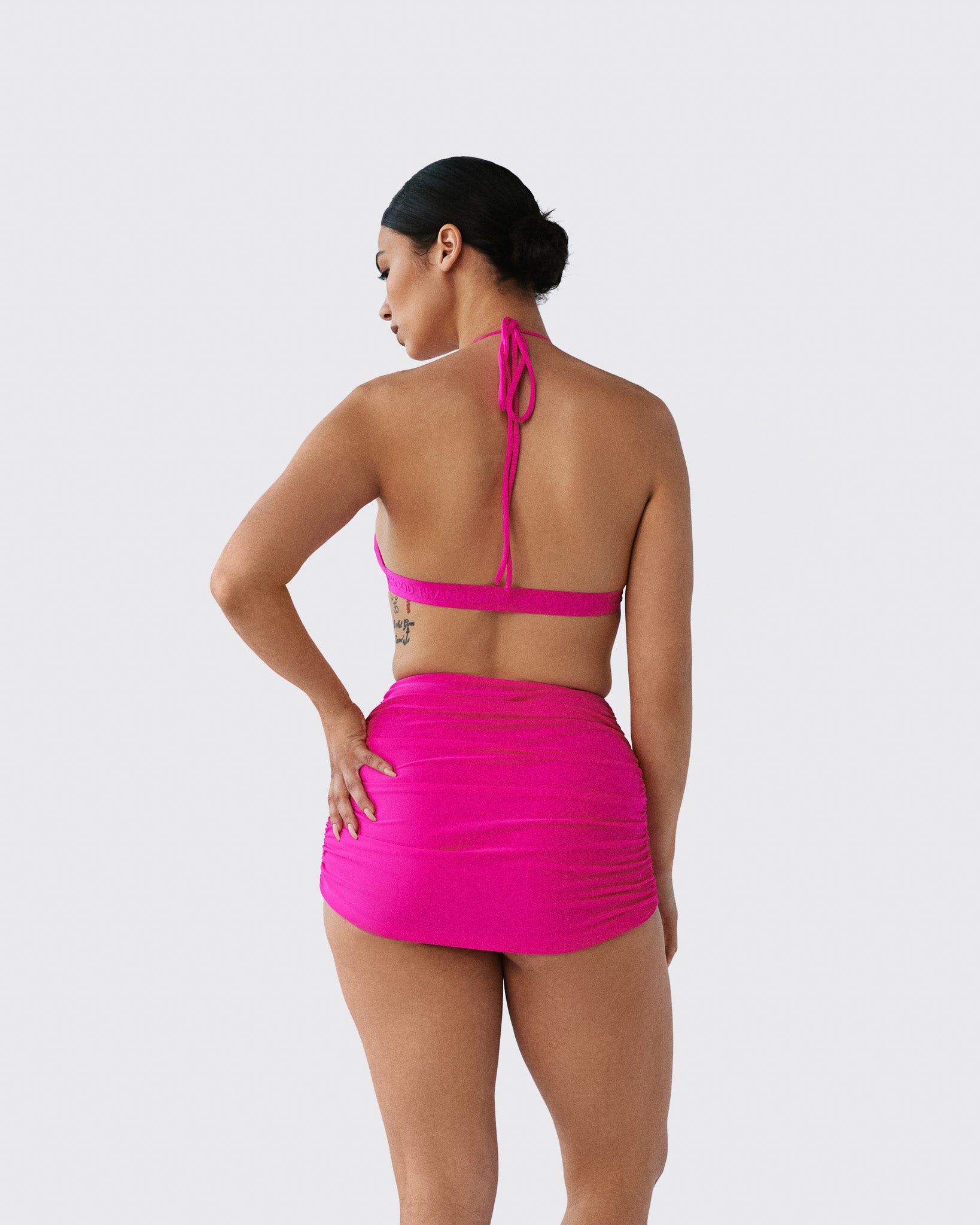 2Bamboo Pink halter Bikini Top Swimwear Beach Summuy size 32B/C