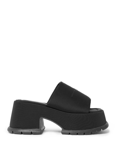 MEN'S BALLY BORDER T SANDALS, SLIDES, THONGS BLACK/WHITE
