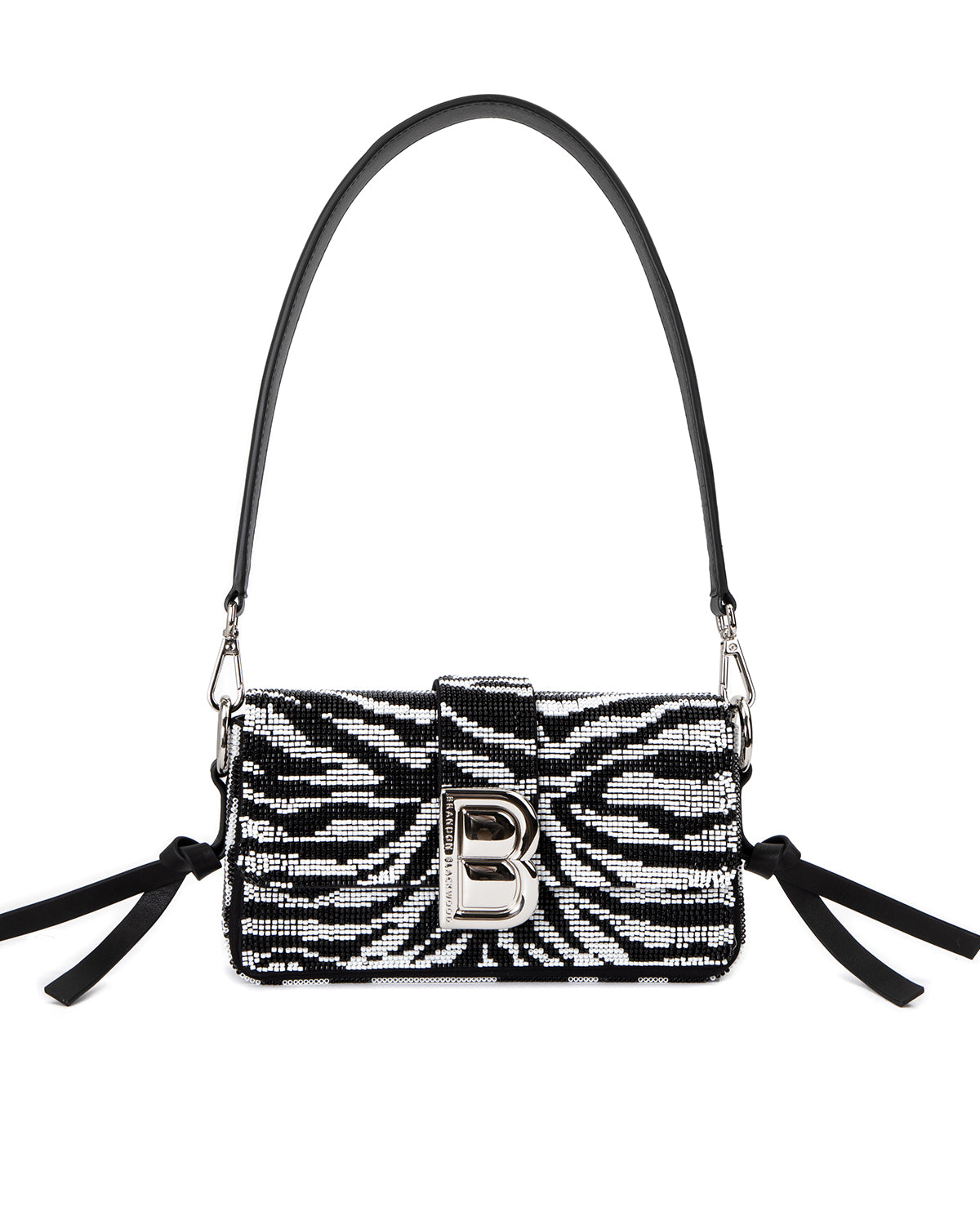 Brandon Blackwood New York - Medium Nia Bag - Beaded Zebra