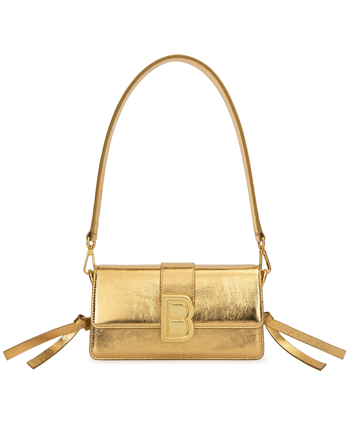 Brandon Blackwood New York - Medium Nia Bag - Gold Cracked Leather
